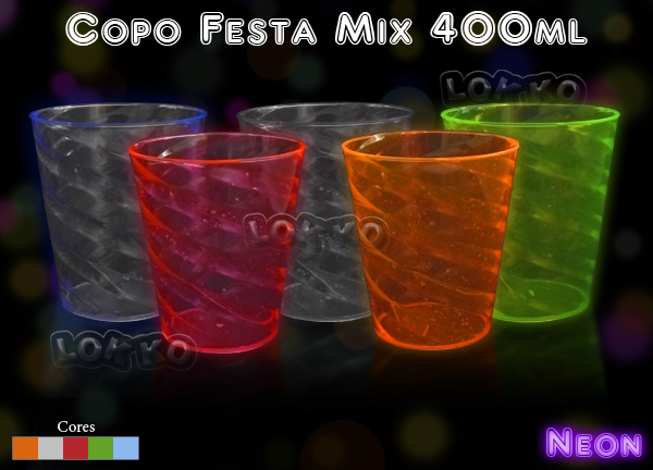 Copos de festa Mix 400ml